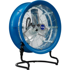 Blue 21" Heavy Duty Floor Fan, 3-Speed, 1/3 HP, 115V