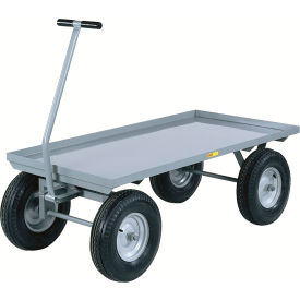 Heavy-Duty Wagon Truck with Lip Deck, 3000 lb. Capacity, 36"L x 24"W, Gray