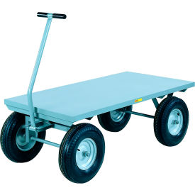 Heavy-Duty Wagon Truck with Flush Deck, 3000 lb. Capacity, 36"L x 24"W, Gray