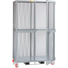 Forkliftable Locker w/ 1 Centre Shelf, 3600 lb. Cap., 49"L x 33"W x 81"H, Gray