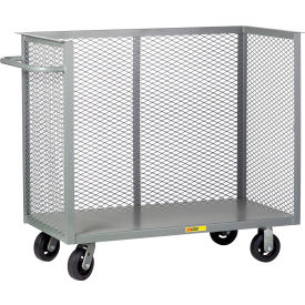 3-Sided Bulk Truck with Mesh Sides, 3600 lb. Capacity, 53-1/2"L x 24"W x 45"H, Gray