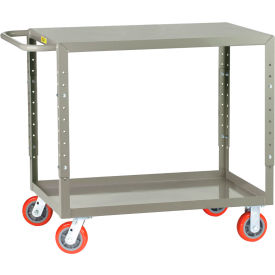 Service Cart w/ Flush Top Shelf, 1200 lb. Capacity, 42"L x 24"W x 46"H, Gray