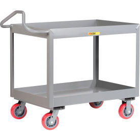 3" Deep Shelf Truck w/ 2 Shelves, 3600 lb. Capacity, 36"L x 24"W x 38"H, Gray
