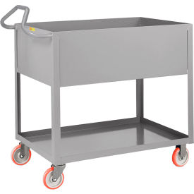 12" Deep Shelf Truck with 2 Shelves, 1200 lb. Capacity, 54"L x 24"W x 35"H, Gray