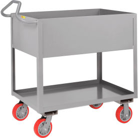 12" Deep Shelf Truck w/ 2 Shelves, 3600 lb. Capacity, 54"L x 24"W x 38"H, Gray