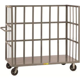 3-Sided Bulk Truck w/ Slat Type Sides, 3600 lb. Cap, 53-1/2"L x 24"W x 57"H, Gray