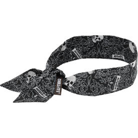 Evaporative Cooling Bandana Headband, Polymers, Tie Closure, Skulls