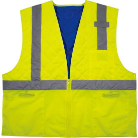 Hi-Vis Safety Cooling Vest, Class 2, Medium, Lime