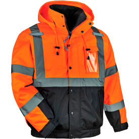 Hi-Vis 4-in-1 Winter Bomber Jacket, 2XL, Orange