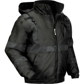 Winter Bomber Jacket, Enhanced Visibility, 4XL, Black