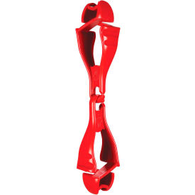 Squids 3400 Glove Clip Holder w/ Dual Clips, Red, Pack of 100