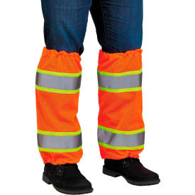 Leg Gaiters, Two Tone Mesh, Orange, 1 Pair