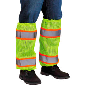Leg Gaiters, Two Tone Mesh, Lime, 1 Pair