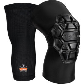 Padded Knee Sleeves with 3 Layer Foam Cap, XL+, Black