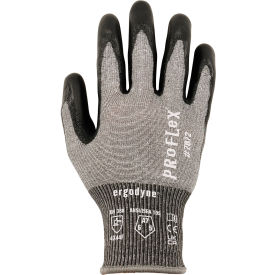 Cut Resistant Gloves, Nitrile Coated, ANSI A7, S, Gray, 12 Pairs