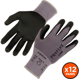 ProFlex 7000 Nitrile Coated Gloves w/ Microfoam Palm, XL, Gray, 12 Pairs