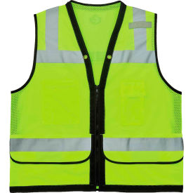Class 2 Heavy Duty Mesh Surveyors Vest, Size S/M, Lime