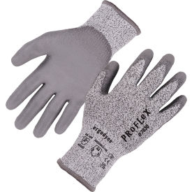 Cut Resistant Gloves, Polyurethane Coated, ANSI A3, Size Small, Gray, 1 Pair