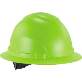 Skullerz 8969 Lightweight Full Brim Hard Hat, Class E, Lime