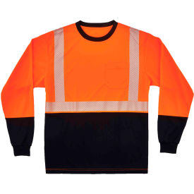 Hi-Vis Performance Long Sleeve T-Shirt, Type R, Class 2, 5XL, Orange