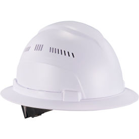 Skullerz 8968 Lightweight Full Brim Hard Hat Vented, Class C, White