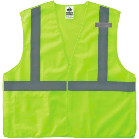 GloWear 8215BA Economy Breakaway Mesh Vest, Class 2, XS, Lime
