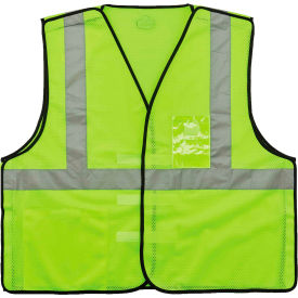 GloWear 8216BA Breakaway Mesh Vest w/ ID Holder, Class 2, 2XL/3XL, Lime