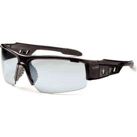 Anti-Fog Safety Glasses, In/Outdoor Lens, Black Frame