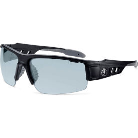 Anti-Fog Safety Glasses, In/Outdoor Lens, Matte Black Frame.