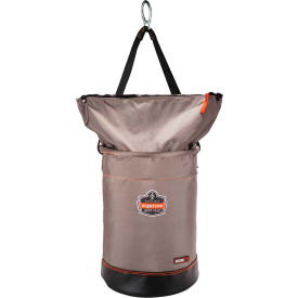Hoist Bucket Tool Bag w/ D Ring & Zipper, Large, Gray
