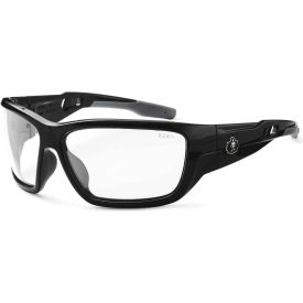 Safety Glasses, Clear Lens, Black Frame