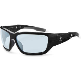 Safety Glasses, In/Outdoor Lens, Black Frame