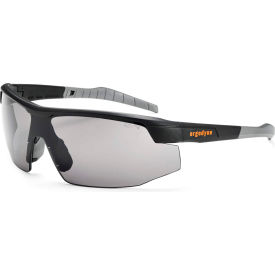 Safety Glasses, Smoke Lens, Matte Black Frame