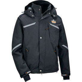 N-Ferno 6466 Thermal Jacket, 500D Nylon Shell, 4XL, Black