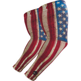 Sun Protection Arm Sleeves, M/L, American Flag, 1 Pair