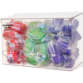 Triple Bulk Dispenser, 17-13/16"W x 5-7/8"D x 11-5/8"H, Transparent