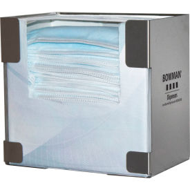 Single Tie Face Mask Dispenser, 7-13/16"W x 5-1/4"D x 7-1/2"H, Stainless