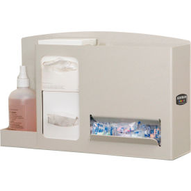 Safety Station For Eye & Ear, 18"W x 5-3/8"D x 10-7/8"H, Quartz Beige