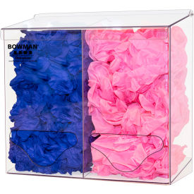 Double Bulk Dispenser, 12-1/2"W x 5-7/8"D x 11-5/8"H, Transparent