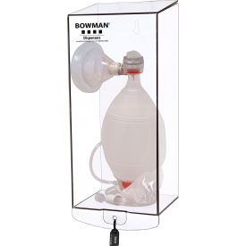Single Respiratory Supplies Dispenser, 7-1/2"W x 6-5/16"D x 18-1/4"H, Transparent