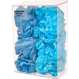 Double Bulk Dispenser, Tall, 12-1/4"W x 5-7/8"D x 17-7/8"H, Transparent