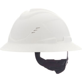 V-Gard C1 Full Brim Hard Hat, Vented, Fas-Trac III, White