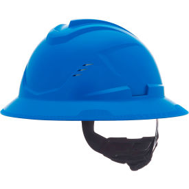 V-Gard C1 Full Brim Hard Hat, Vented, Fas-Trac III, Blue