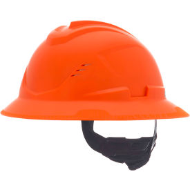 V-Gard C1 Full Brim Hard Hat, Vented, Fas-Trac III, Orange