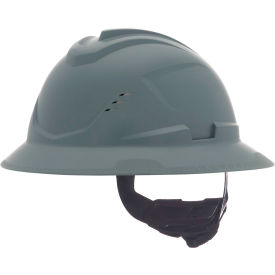 V-Gard C1 Full Brim Hard Hat, Vented, Gray