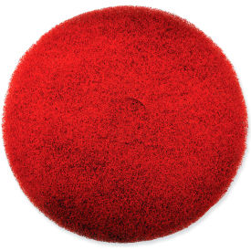 EZ Care Heavy Duty Scrub Pad, 13" Dia., Red/Gray, Pack of 5