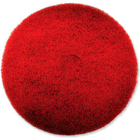 EZ Care Heavy Duty Scrub Pad, 16" Dia., Red/Gray, Pack of 5