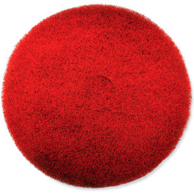EZ Care Heavy Duty Scrub Pad, 17" Dia., Red/Gray, Pack of 5