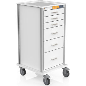Procedure Stat Cart w/ 6 Drawers, 23"L x 26-1/4"W x 47"H