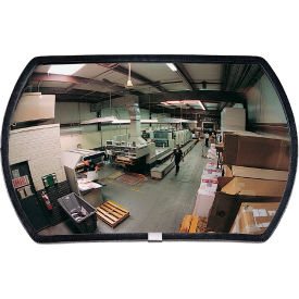 Roundtangular Convex Mirror w/ Stainless Steel Backer, Outdoor, 18"L x 26"W